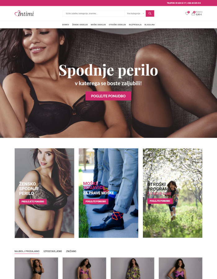 Intimi website preview