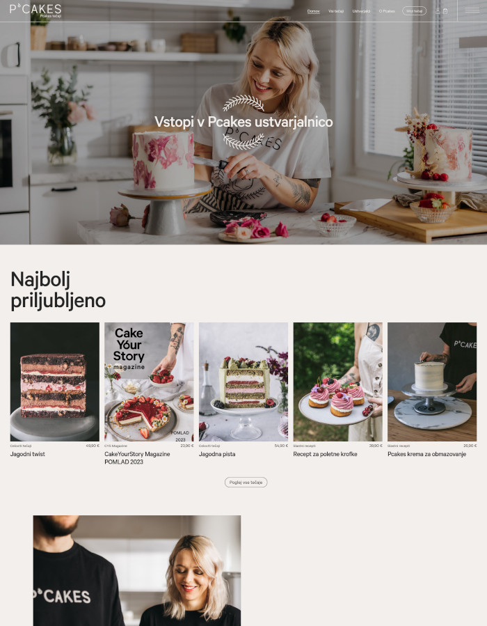 Petras Cakes website preview